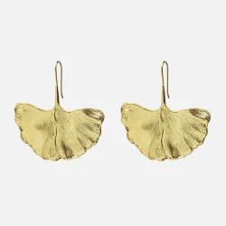 Gouden oorbellen in de vorm van bladeren - metaalOorbellen