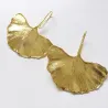 Gouden oorbellen in de vorm van bladeren - metaalOorbellen