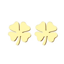 Four leaf clover stud earrings - gold / silverEarrings