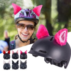 Décoration casque moto - peluche oreilles de chat