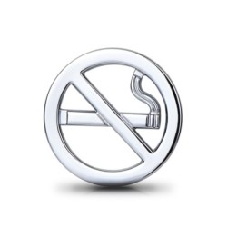 Sticker métal intérieur voiture - Non Fumeur