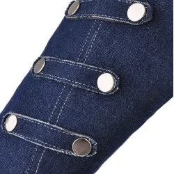 Bottes à talons hauts en denim à la mode