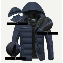 Dikke warme winterjas met capuchonJassen