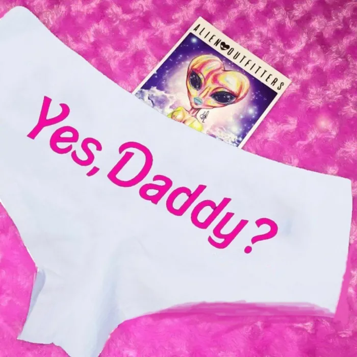 Sexy grappige slipje - katoenen onderbroekje - "Yes Daddy" beletteringLingerie