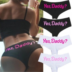 Culotte rigolote sexy - Culotte en coton - Lettrage "Yes Daddy"