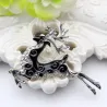 Fashionable brooch with black crystal deerBrooches