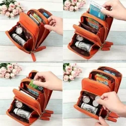 Petit sac à bandoulière - avec fermetures éclair / écran tactile - multifonctionnel - cuir
