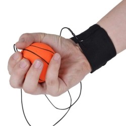 Balle à main en caoutchouc souple - avec ficelle / bracelet en nylon élastique - jouet