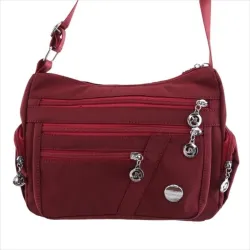 Sac à bandoulière à la mode - avec fermeture éclair - grande capacité - nylon - imperméable