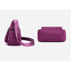 Fashionable shoulder bag - with zipper - large capacity - nylon - waterproofBags