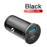 Mini - dubbele USB autolader - snel opladen - type-C - 48W - QC3.0 PD3.0Interieur accessoires