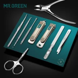Mr.Green - set de manucure professionnel - coupe-ongles / ciseaux / pince à épiler - 9 pièces