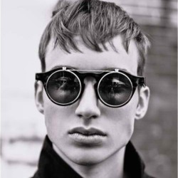 Vintage opklapbare zonnebril - steampunk stijl - dubbellaags - unisexZonnebril