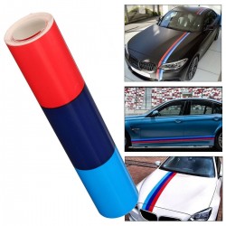 Bandes de couleur M - autocollant de voiture en vinyle - pour BMW - 15cm * 1m