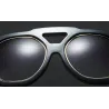 Modieuze zonnebril - oversized montuur - decoratieve metalen pijl - unisexZonnebril