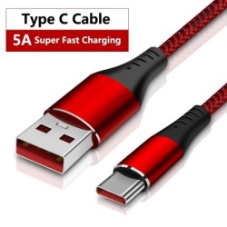 Snellaad-/datakabel - USB type-C - 5AOpladers