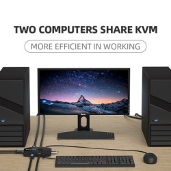 HDMI KVM switch - met extender - 4 USB 2.0 - 4K30Hz 1080P60HzHDMI-schakelaars