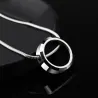 Trendy ronde hanger - met titanium stalen ketting - unisexHalskettingen