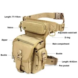 Tactische / militaire multifunctionele tas - met been / heupriem - waterdichtTassen