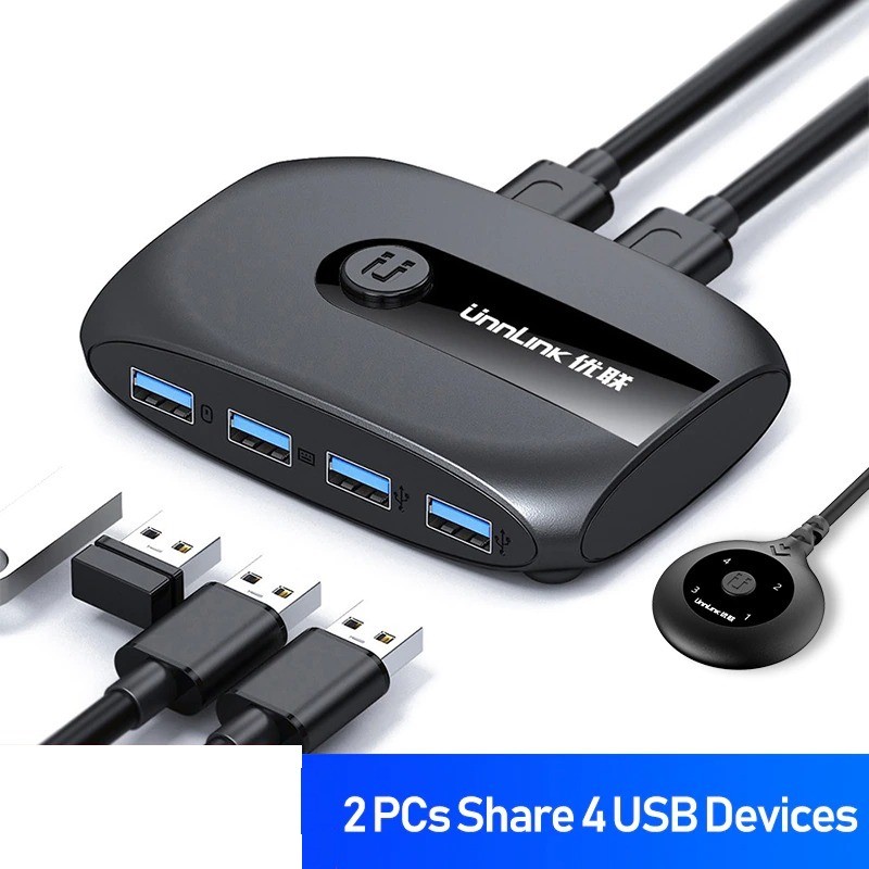 KVM switch - USB 2.0 / 3.0 - for Windows 10 / PC / keyboard / mouse / printer - sharing / pairingHDMI switchers