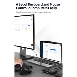 KVM-switch - USB 2.0 / 3.0 - voor Windows 10 / pc / toetsenbord / muis / printer - delen / koppelenHDMI-schakelaars