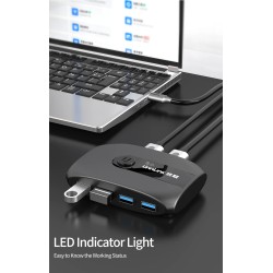 KVM-switch - USB 2.0 / 3.0 - voor Windows 10 / pc / toetsenbord / muis / printer - delen / koppelenHDMI-schakelaars