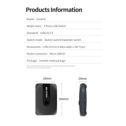 KVM-switch - USB 2.0 / 3.0 - voor Windows 10 / pc / toetsenbord / muis / printer - delen / koppelenHDMI-schakelaars
