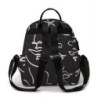 Mini sac à dos tendance - imperméable - visage abstrait imprimé