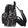 Mini sac à dos tendance - imperméable - visage abstrait imprimé
