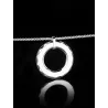 Modieuze ronde wolfraam hanger - met titanium stalen kettingKettingen