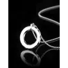 Modieuze ronde wolfraam hanger - met titanium stalen kettingKettingen