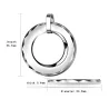 Modieuze ronde wolfraam hanger - met titanium stalen kettingKettingen
