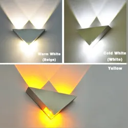 Moderne wandlamp - driehoekig - aluminium - LED - 3WWandlampen