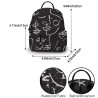 Mini sac à dos tendance - imperméable - visage abstrait imprimé