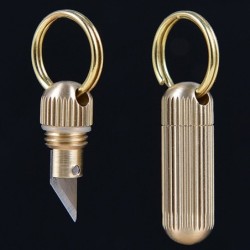 Porte-clés avec mini couteau - acier inoxydable