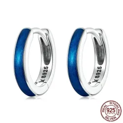 Blauwe oorringen - 925 sterling zilverOorbellen