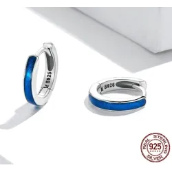 Blauwe oorringen - 925 sterling zilverOorbellen