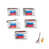 Eachine E011 - 3.7V - 260MAH - Batterie 30C / Chargeur USB - 5 pièces