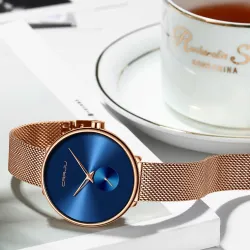 CRRJU - modieus luxe horloge - met mesh band - waterdichtHorloges