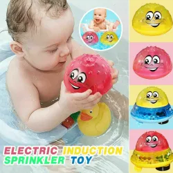 Jouet de bain pour bébé - boule à induction électrique - avec lumière / musique
