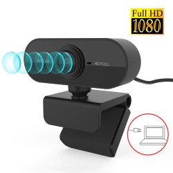 Full HD webcamera - met microfoon - verstelbaar - USBComputer & Laptops