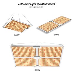 Lampe LED de culture de plantes - tableau quantique - spectre complet - hydroponique - étanche - 1000W
