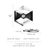 Pendentif hexagonal avec cristal - collier de tungstène