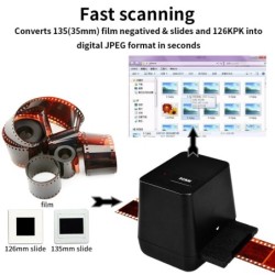 Negatieffilmscanner - digitale filmconverter - 17,9 megapixelsCamera
