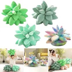 Oreiller décoratif en peluche - cactus succulent