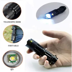 MECO Q5 - aluminium mini LED zaklamp - 500LMZaklampen