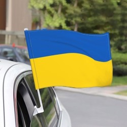 Drapeau de l'Ukraine - décoration de voiture - 4 pièces