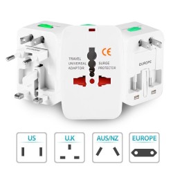 Universal travel plug adapter - UK/US/AU/EU