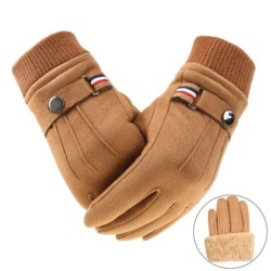 Warme winterhandschoenen van suède - met fleece - touchscreenfunctie - unisexHandschoenen