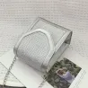 Modieuze kleine schoudertas - met strass-steentjes / kettingriemTassen